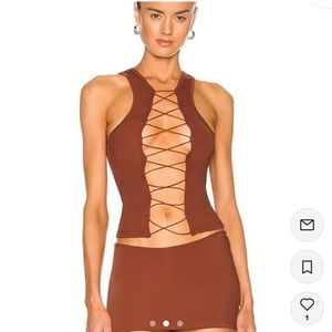 Brown Miaou Mystic Set XS top S skirt